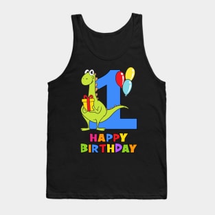 1st First Birthday Party 1 Year Old One Year Tank Top